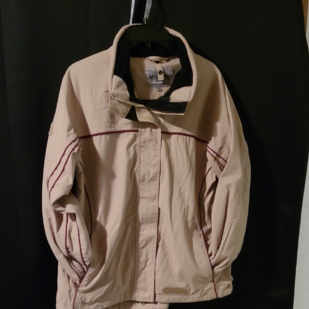 Vintage Windbreaker Jacket with Burgundy Accents WINDRIVER OUTFITTERS